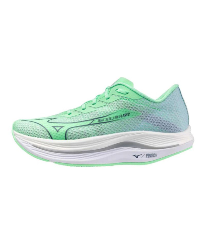 Chaussures Running Mizuno Homme by Wave Rebellion Flash 2 Light Green