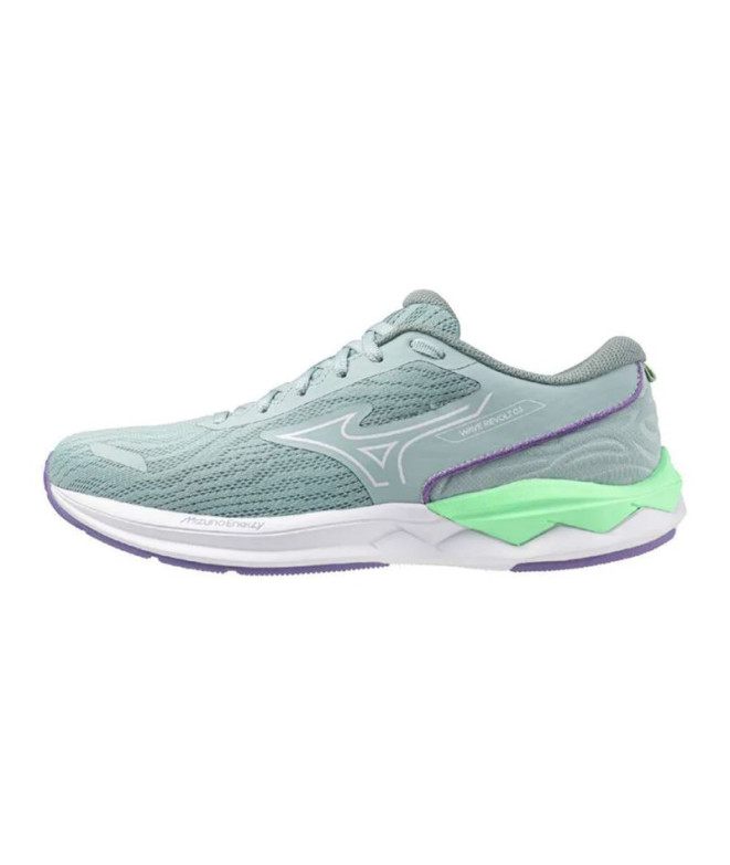 Chaussures Running Mizuno Femme by Wave Revolt 3 Gris moyen