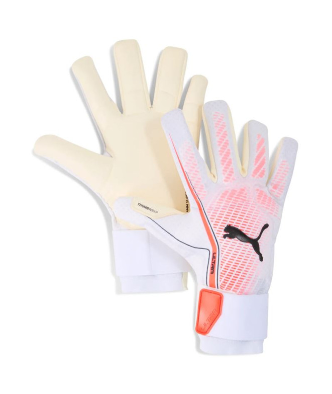 Guantes de portero de Fútbol Puma Ultra Ultimate Hombre Blanco/Rojo Brillante