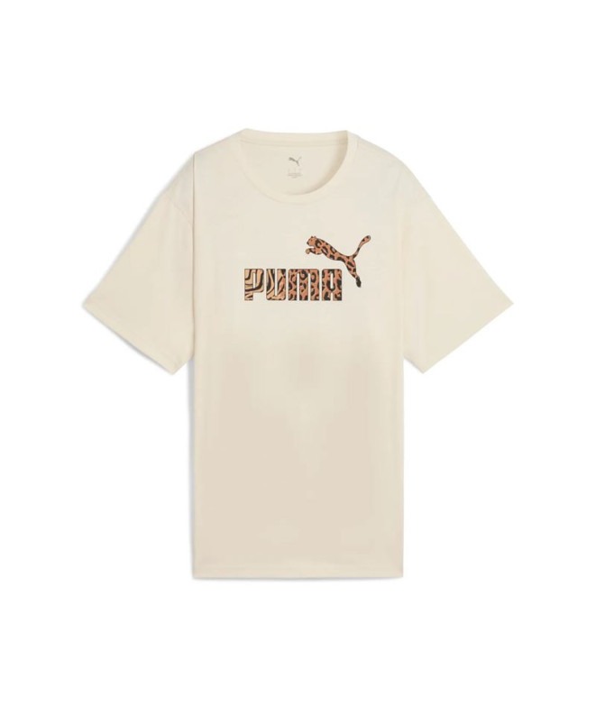 Camiseta Puma Essentials Graphic Animal R Mujer Alpine Snow