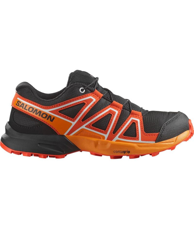 Chaussures Montagne Salomon de Speedcross J Noir/Tomate cerise/Turmeric Enfant