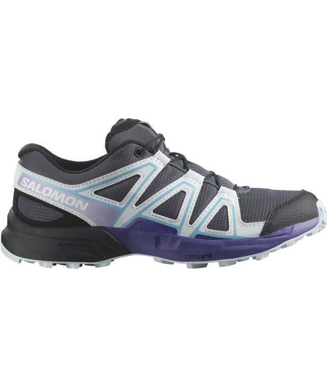 Chaussures Montagne Salomon de Speedcross Turbulence/Ballad Blue/Liberty Enfant