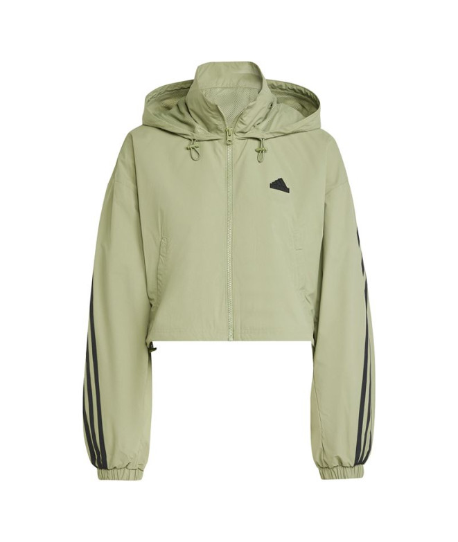 Cortavientos adidas Future Icons 3 Bandas Wnd.Rdy Mujer Verde