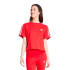 Camiseta adidas Top Mulher Essentials 3 Stripes Single Jersey Cropped Vermelho