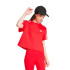 Camiseta adidas Top Mulher Essentials 3 Stripes Single Jersey Cropped Vermelho