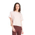 Camiseta adidas Top Mulher Essentials 3 Band Single Jersey Cropped Rosa