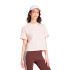 Camiseta adidas Top Mulher Essentials 3 Band Single Jersey Cropped Rosa