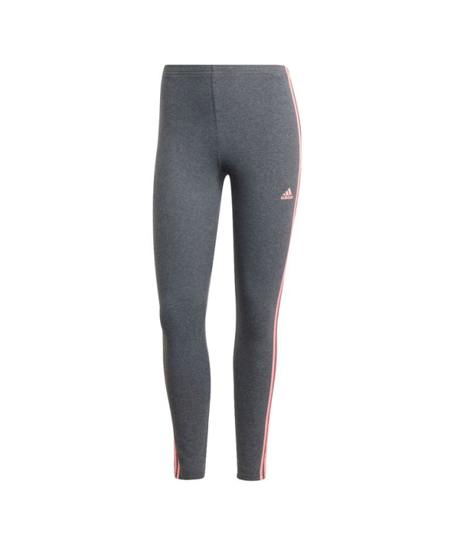 Mallas adidas Essentials 3 Bandas High Waisted Single Jersey Mujer Gris