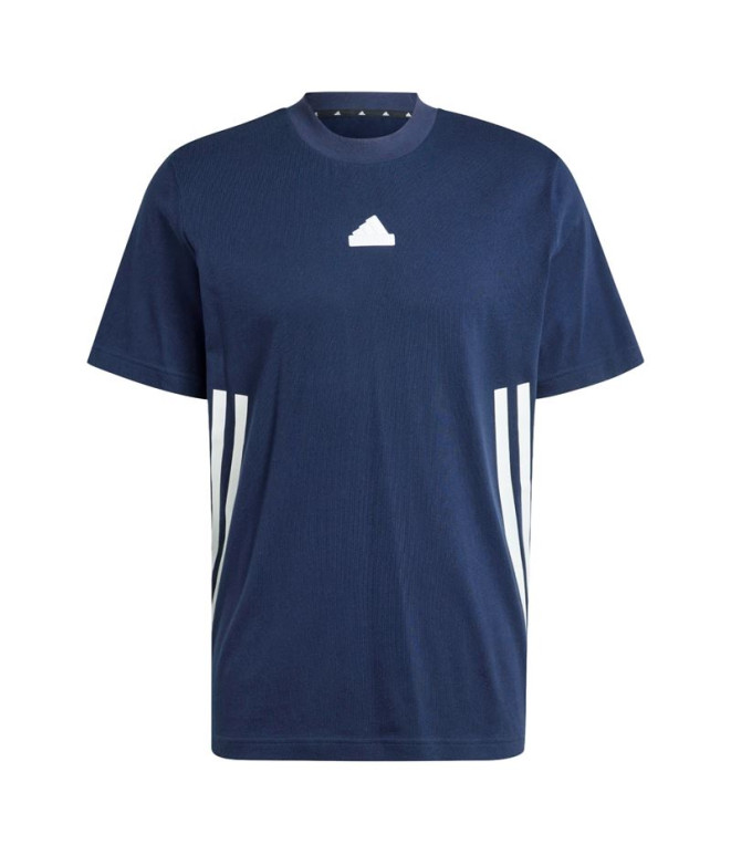 Camiseta adidas Future Icons 3 Bandas Hombre Azul