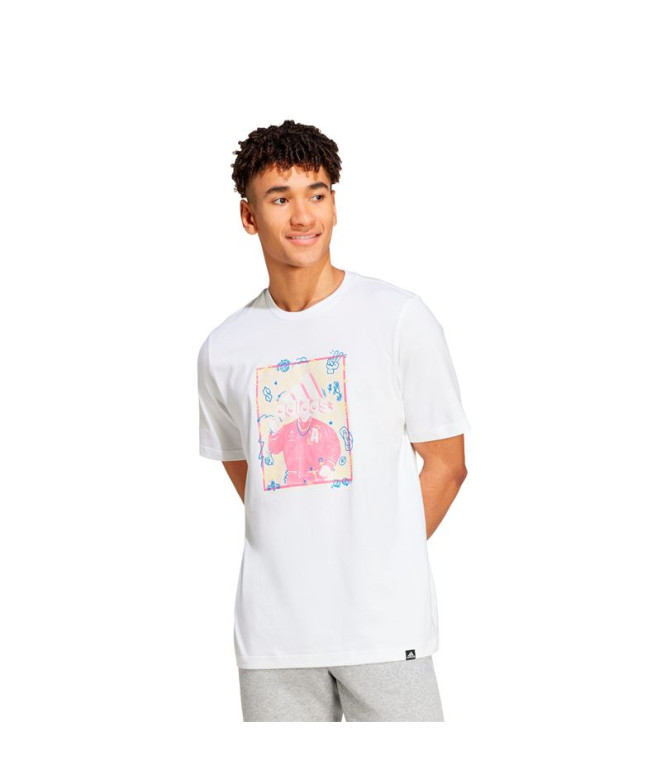 T-shirt adidas Homme Gribouillis Graphique Blanc