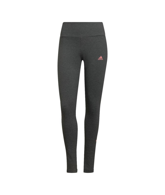 Mallas adidas Essentials High Waist Logo Mujer Gris Oscuro