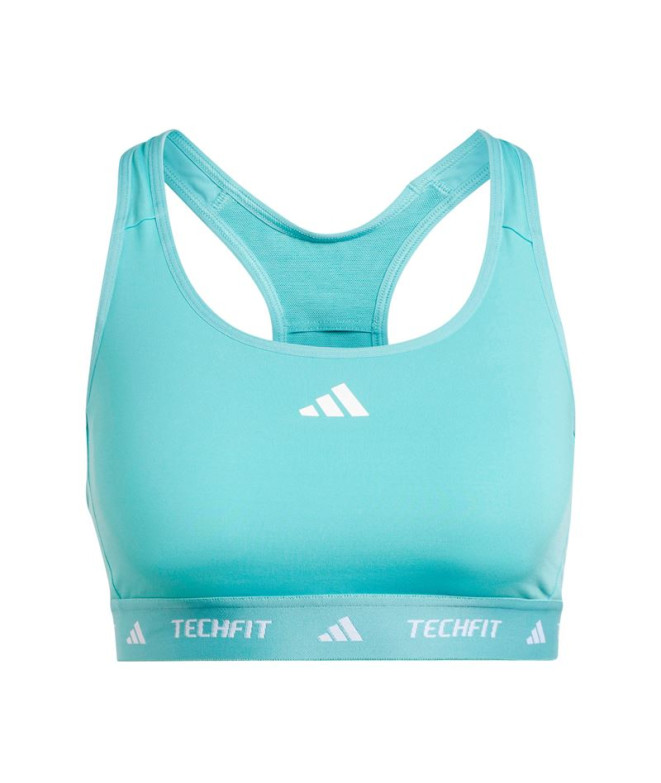 Sujetador Deportivo de Fitness adidas Techfit Medium Support Mujer Azul