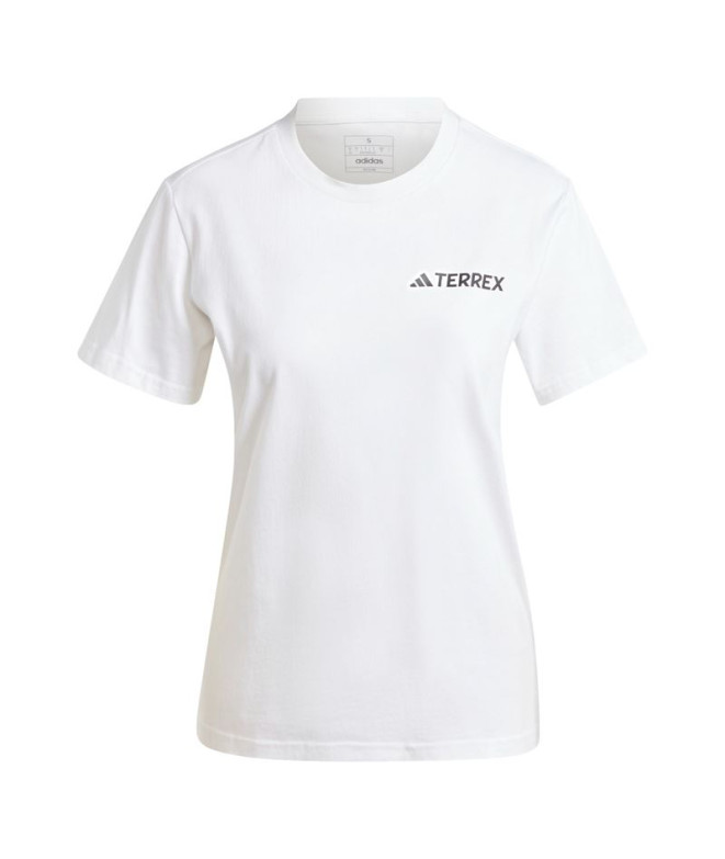 Camiseta Montanha adidas Mulher por Terrex Graphic White