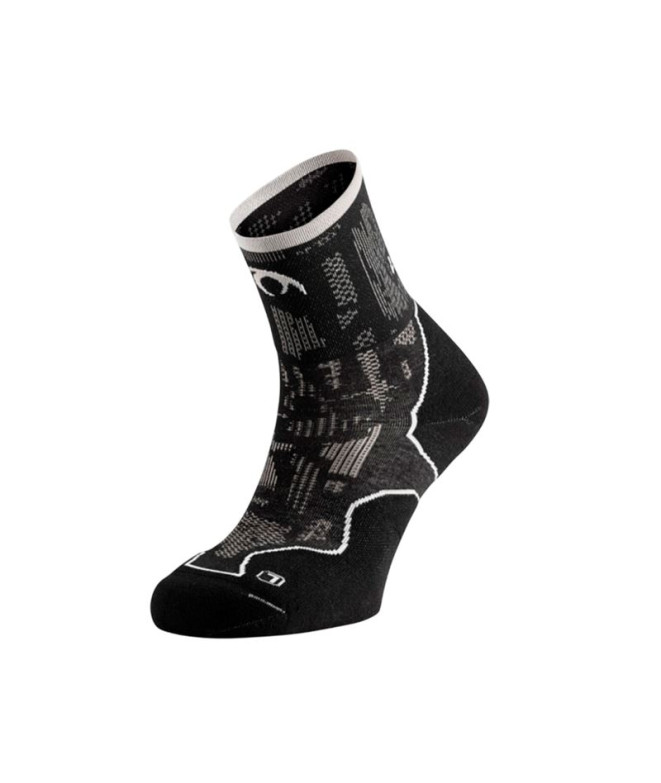 Calcetines de Trail Lurbel Desafio Blur Four Negro/Gris Hielo