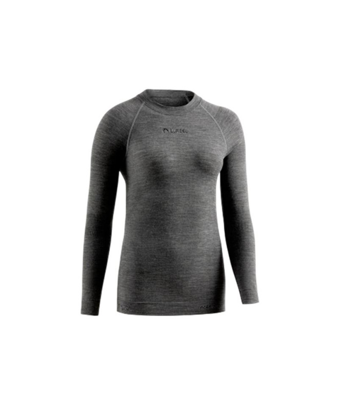 Camiseta de Running Lurbel Merino de Mangas Longas W Mulher Cinza