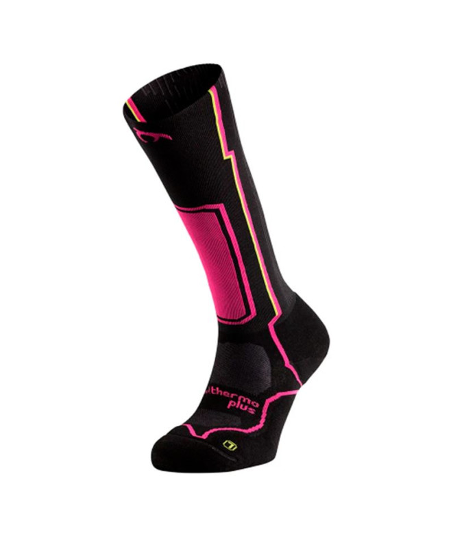 Chaussettes de Running Lurbel Alpine Six Noir/Fuchsia