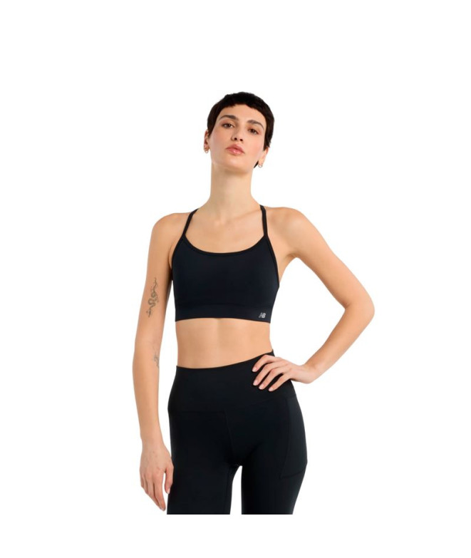 Sutiã esportivo de Yoga e pilates New Balance Yoga Mulher Nb Essential Bk