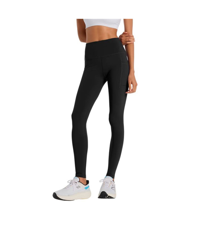 Mallas de Running New Balance Nb Sleek Pocket High Rise 27 Mujer Bk