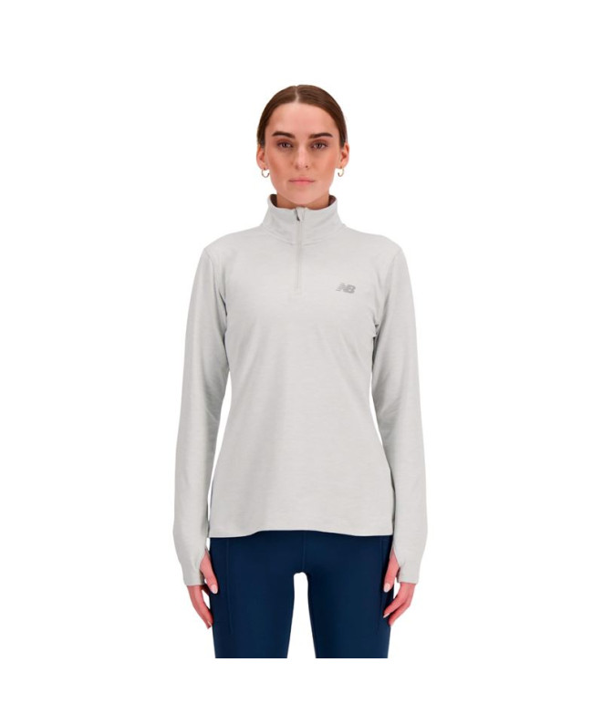 Sudadera New Balance Sport Essentials Space Dye Quarter Zip Mujer Ahh