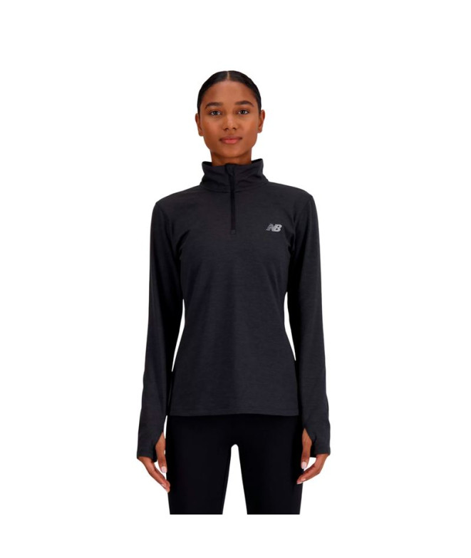 Sweat New Balance Sport Essentials Space Dye Quarter Zip Femme