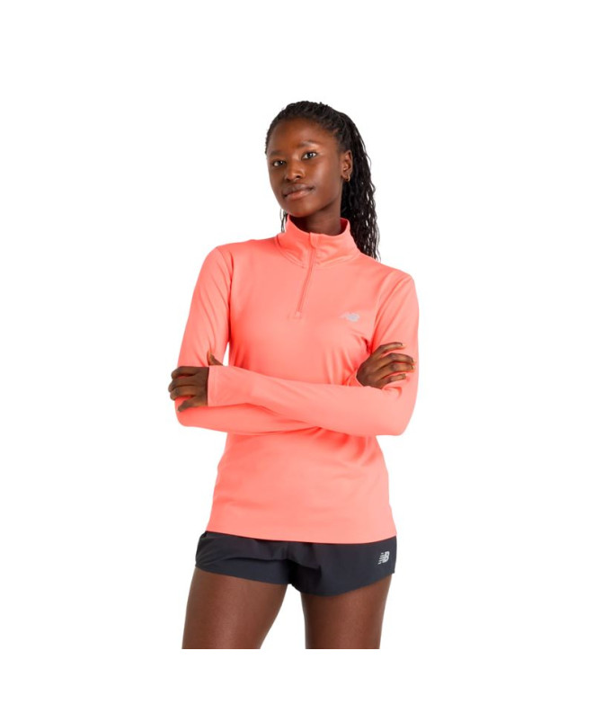 Sudadera New Balance Sport Essentials Space Dye Quarter Zip Mujer
