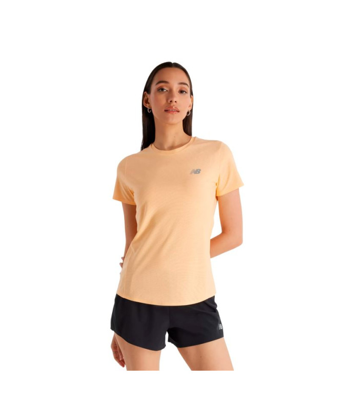 Camiseta Running New Balance de Jacquard Slim Mulher