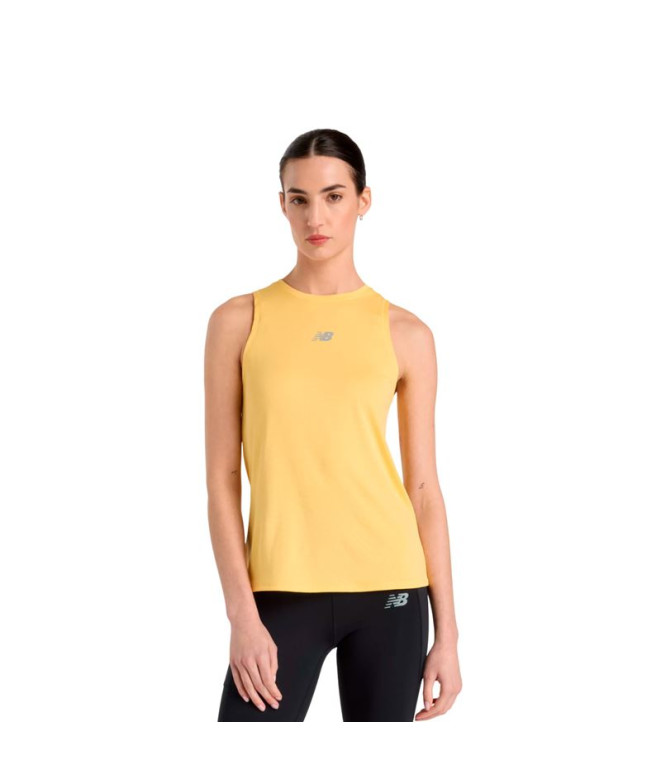 Camiseta Fitness New Balance Mulher de Jacquard Slim Tank Cee