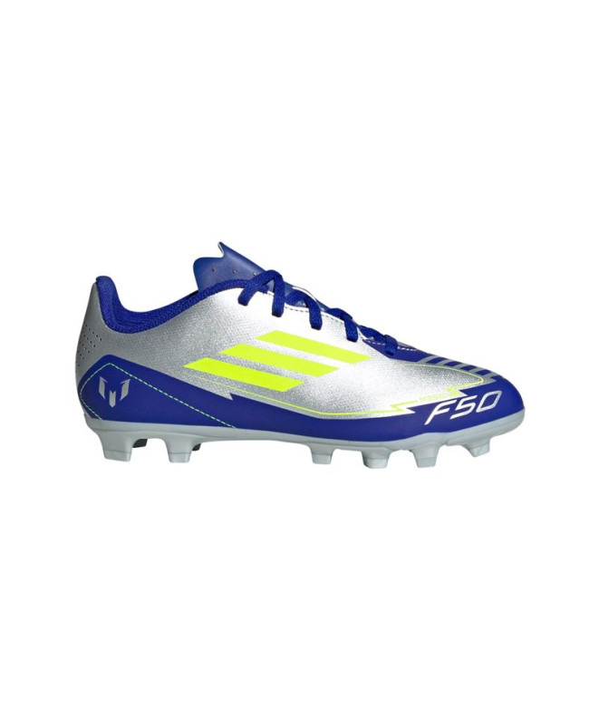 Botas de Futebol adidas F50 Club Fg/Mg Messi Infantil Prata