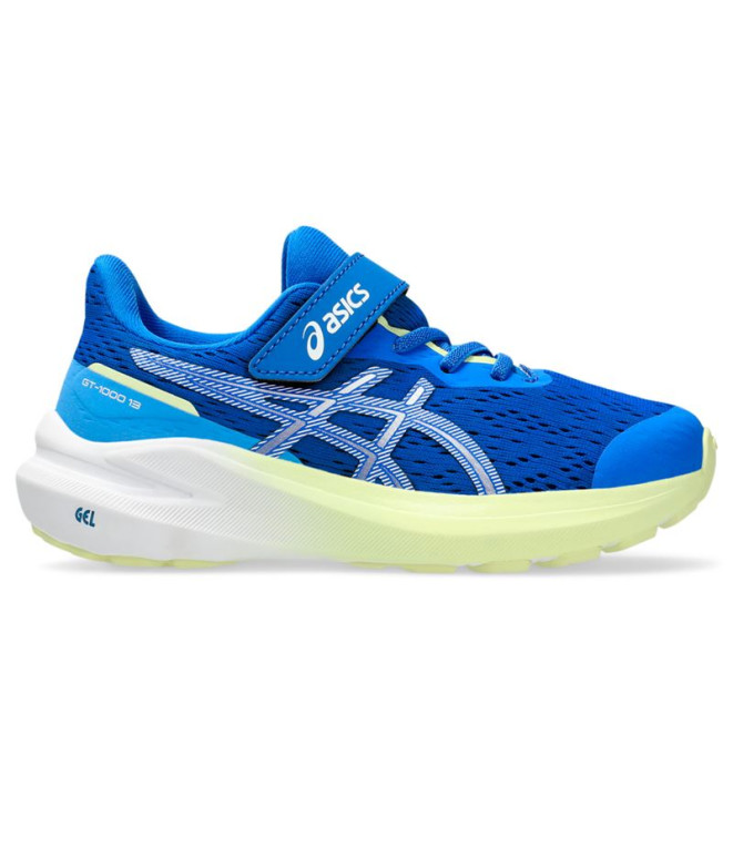 Chaussures de Running ASICS Gt-1000 13 Ps Enfant Bleu/Blanc