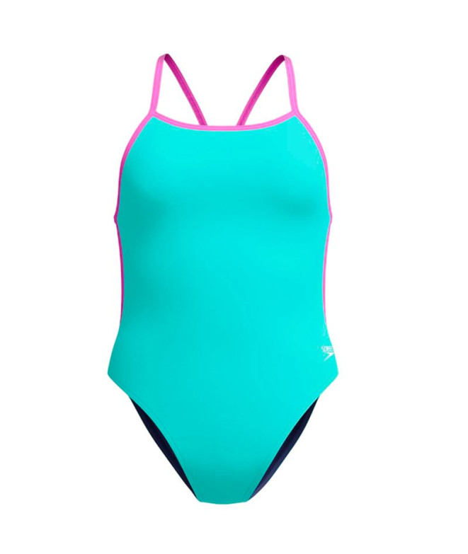 Bañador Speedo Solid Vback Mujer Arctic Glass