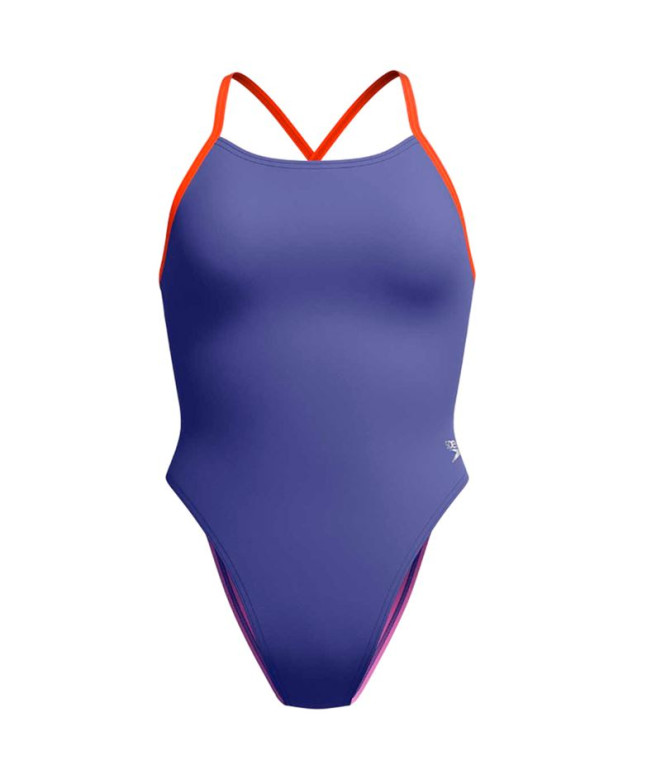 Bañador Speedo Solid Tie Back Mujer Azul