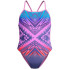 Fato de banho Speedo Placement Digital Vback Mulher Balance Rosa- Azul