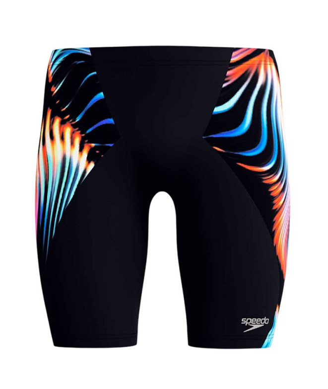 Bañador Speedo Digital V-Cut Jammer Hombre Lava Blur Negro