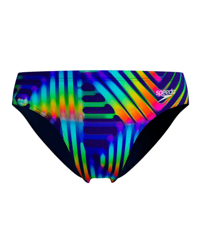 Fato de banho Speedo 8cm Allover Digital Brief Homem Pahala Geo -Azul Marino