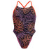 Fato de banho Speedo Allover Digital Tie Back Mulher Folha Primavera - Antracite