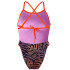 Fato de banho Speedo Allover Digital Tie Back Mulher Folha Primavera - Antracite