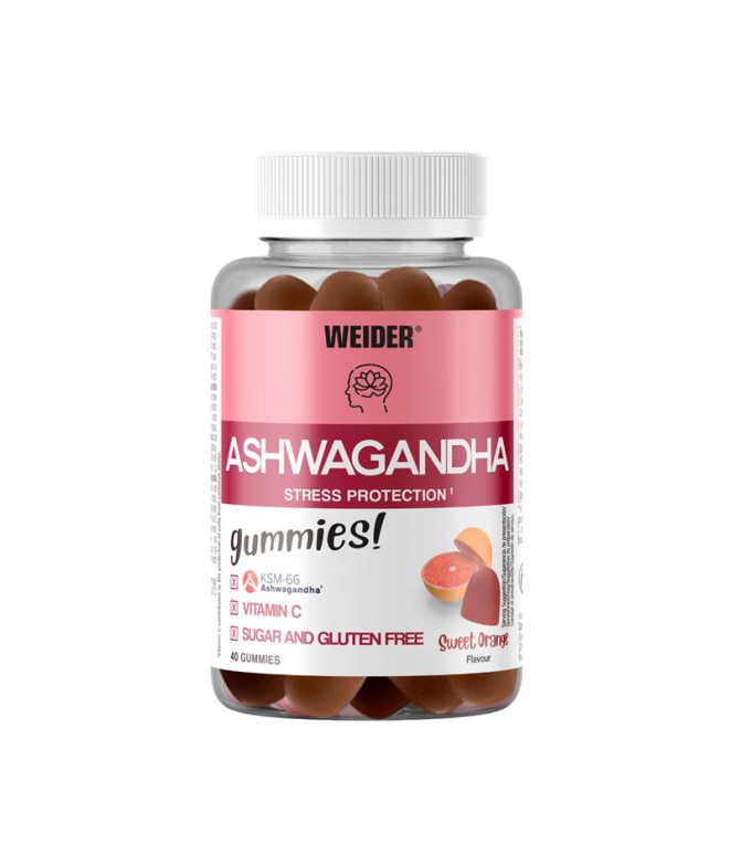 Weider Gummies Ashwagandha (Naranja Dulce) 40Gom.