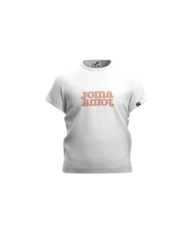Camiseta Joma Manga Curta New Metaverse Infantil Branco