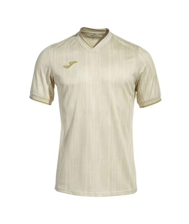 Camiseta de Futebol Joma Gold VI Homem Bege Ouro