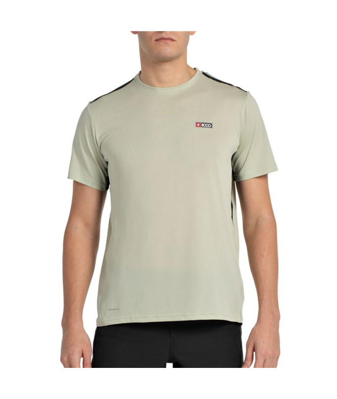 T-shirt de Montagne + 8000 Turqui Homme Gris Verdoso