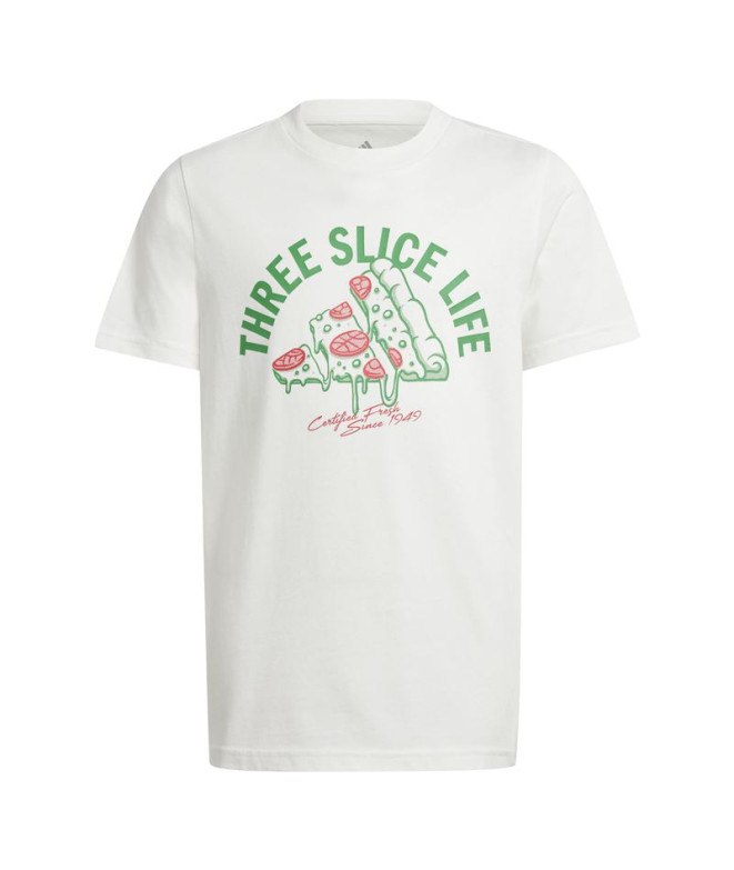Camiseta adidas Pizza Infantil Blanco