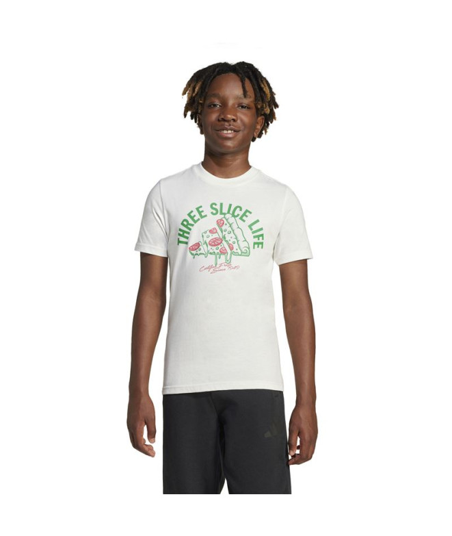 Camiseta adidas Pizza Infantil Branco