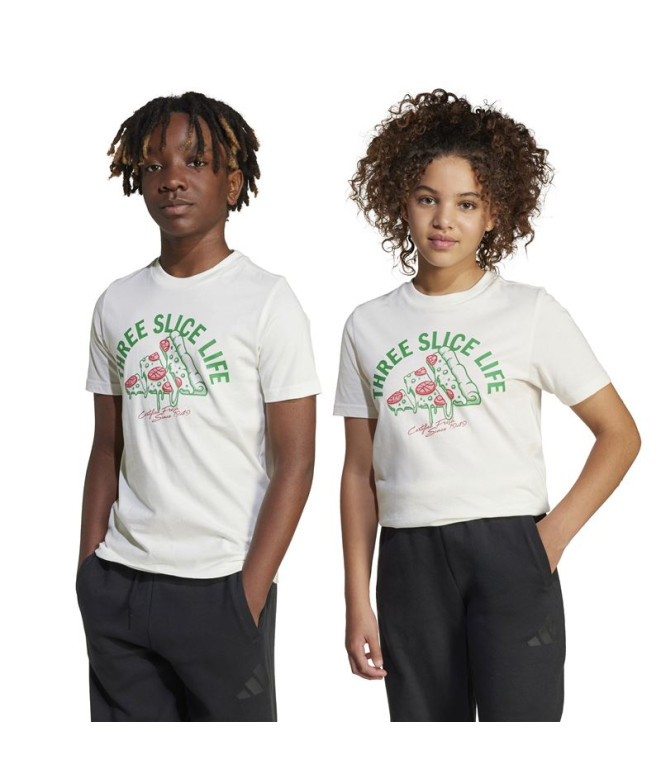 Camiseta adidas Pizza Infantil Branco