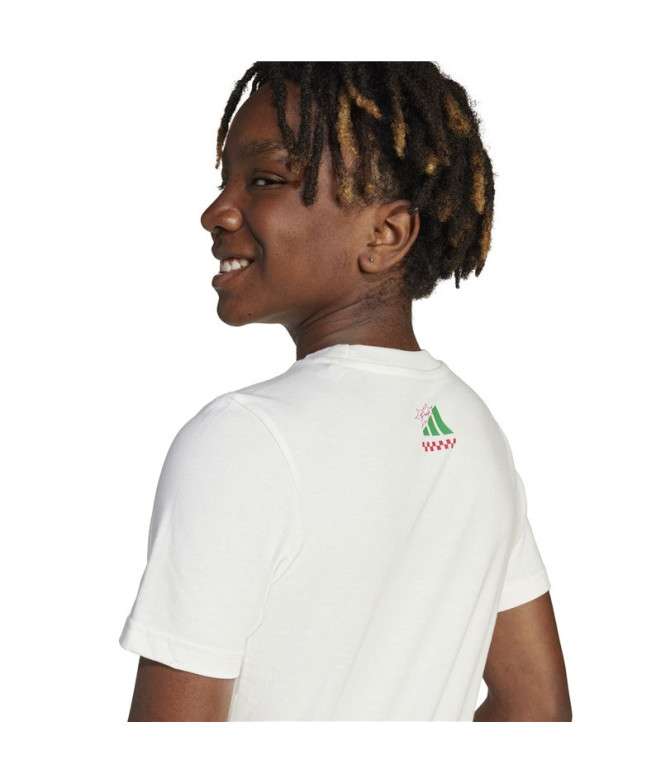 Camiseta adidas Pizza Infantil Branco