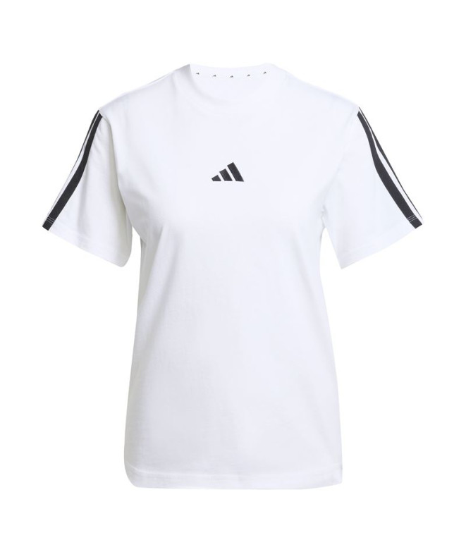 Camiseta adidas 3Bandas Sj Mujer Blanco/Negro