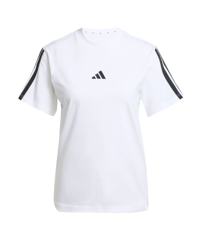 Camiseta adidas 3Bandas Sj Mulher Branco/Preto