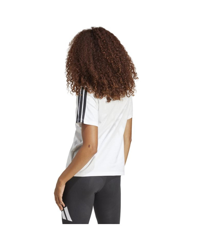 Camiseta adidas 3Bandas Sj Mulher Branco/Preto