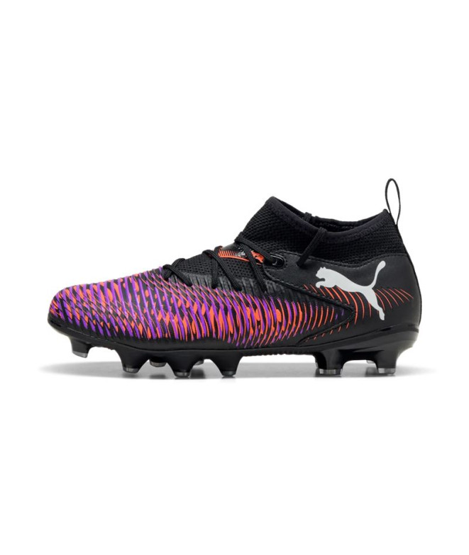 Botas de fútbol Puma Future 8 Match Fg/Ag Infantil Negro/Blanco/Rojo