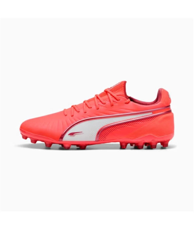 Botas de fútbol Puma King Ultimate Mg Rojo/Blanco