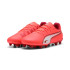 Botas de futebol Puma King Match Fg/Ag Infantil Vermelho/Branco